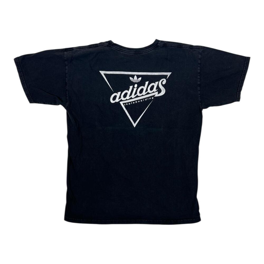Vintage Adidas Skateboarding T-Shirt Mens Medium Black Streetwear Y2K